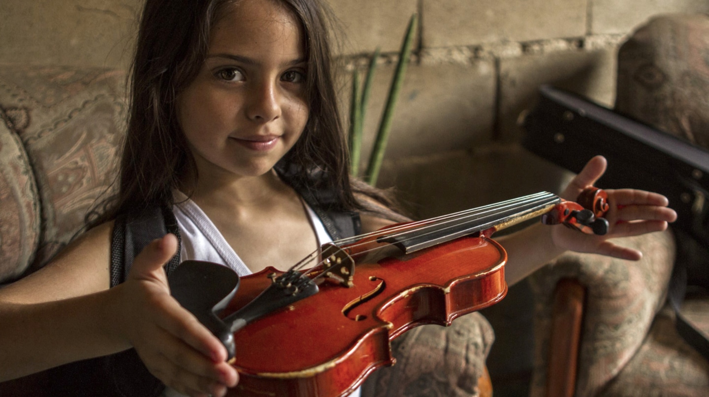 Dissandra, una de las protagonistas de 'Niños de Las Brisas', en 2012, cuando tenía 12 años