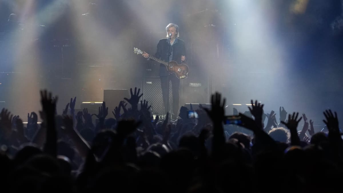 Paul McCartney en un concierto en el WiZink Center de Madrid.