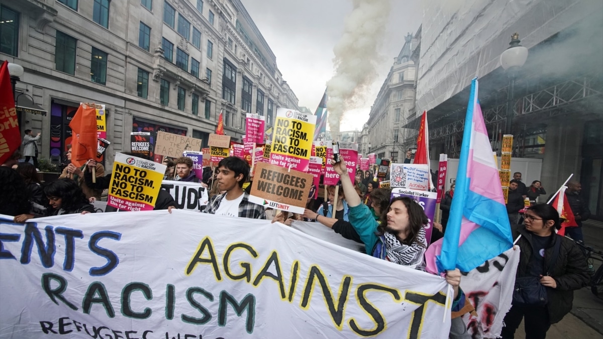 Manifestación en contra del racismo en Londres.