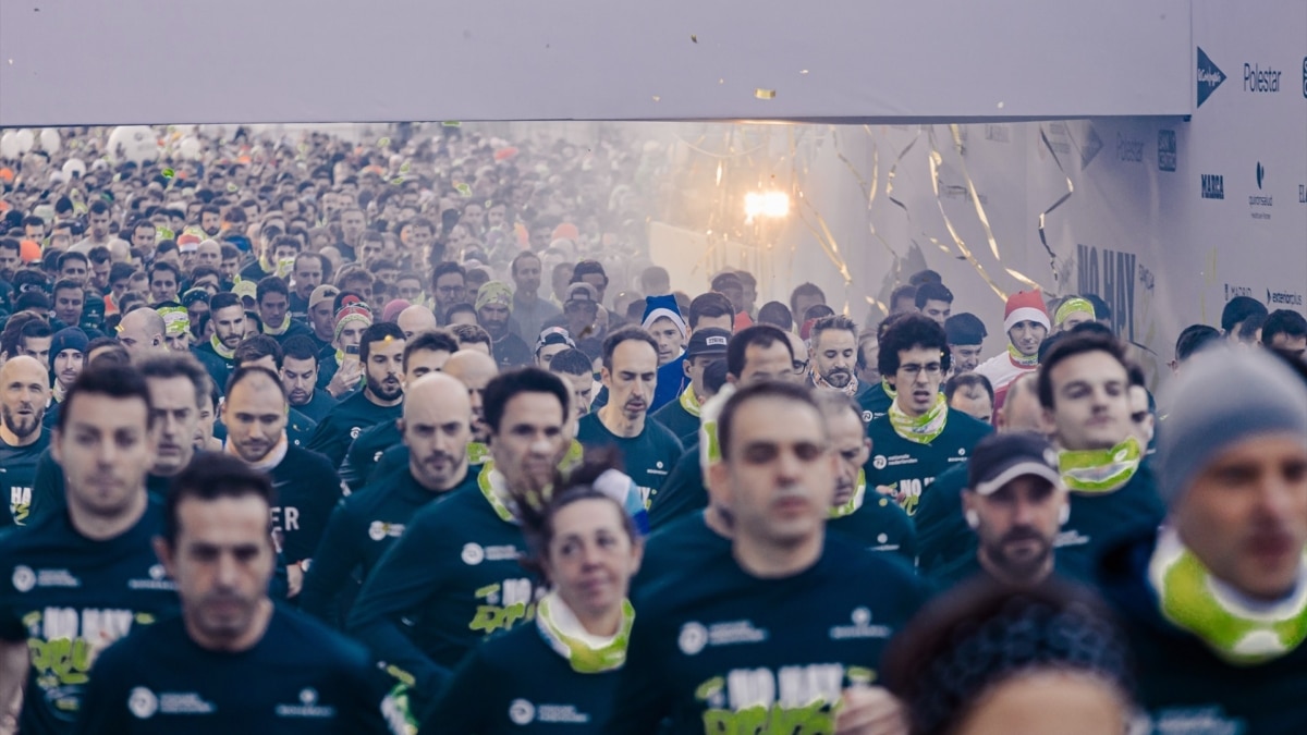 Corredores durante la carrera Popular San Silvestre vallecana