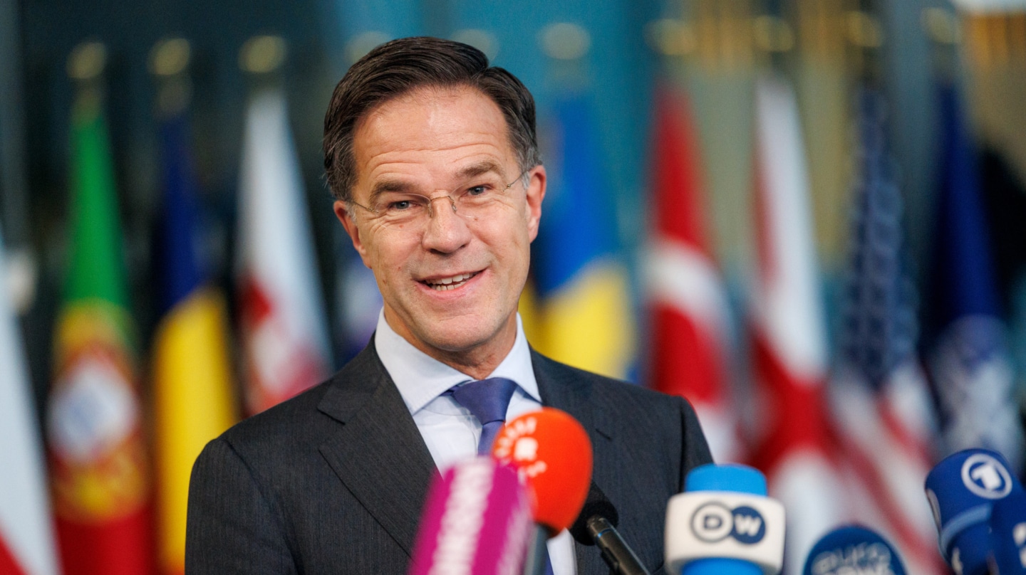 Mark Rutte, secretario general de la OTAN, en la sede de la Alianza en Bruselas