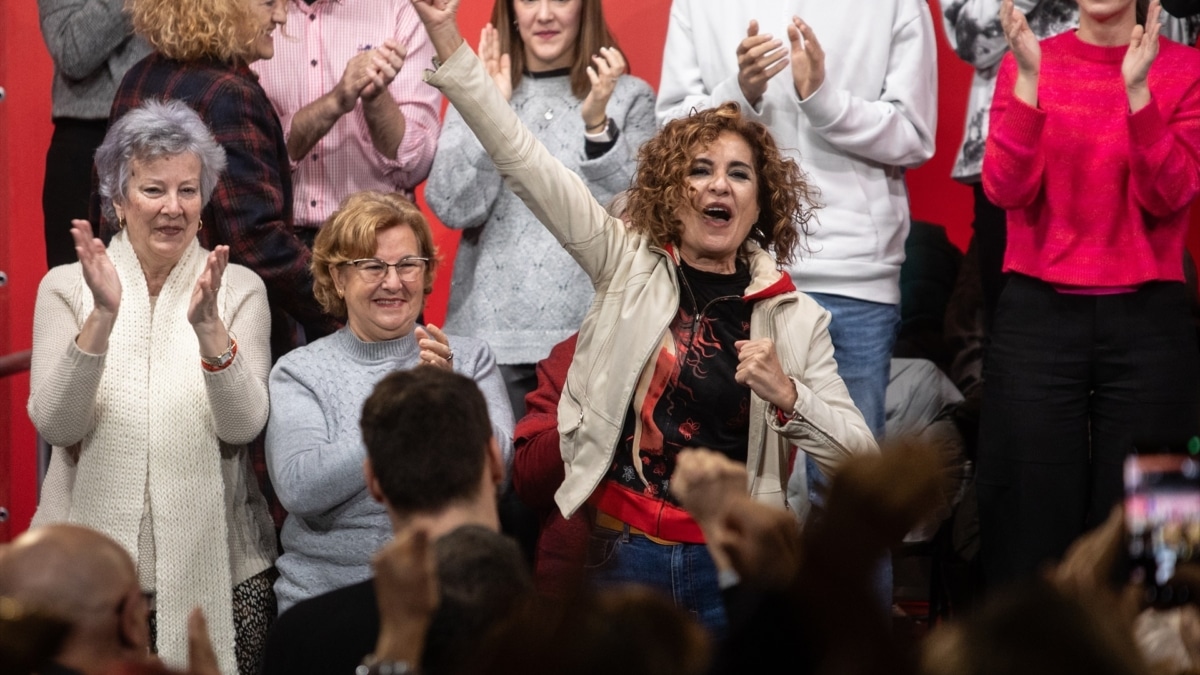 María Jesús Montero, en un acto del PSOE en Alcorcón.