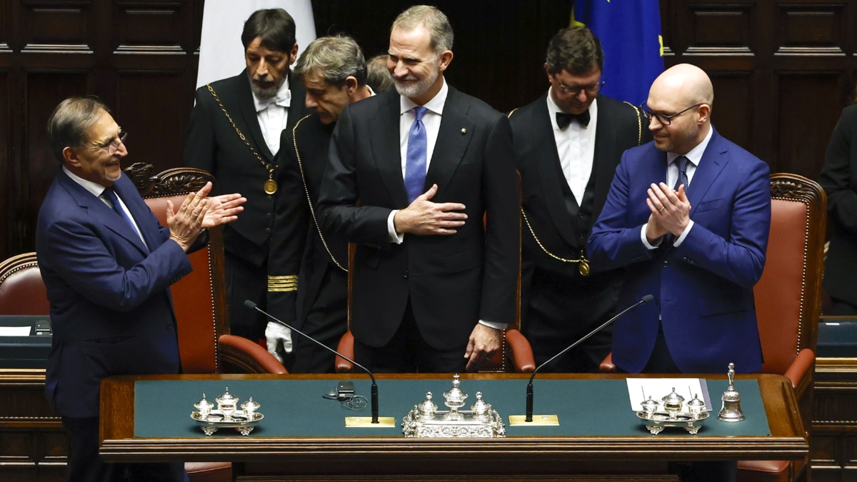 El Rey Felipe VI ante senadores y diputados en Roma