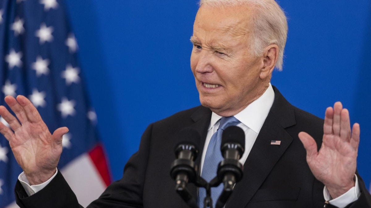 El presidente de EEUU, Joe Biden, da la última rueda de prensa de política exterior de su mandato en el Departamento de Estado, en Washington DC.