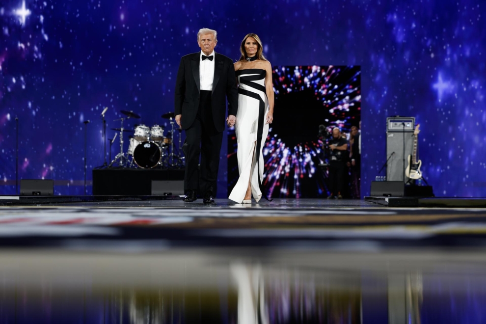 Donald y Melania Trump llegan al Liberty Inaugural Ball.