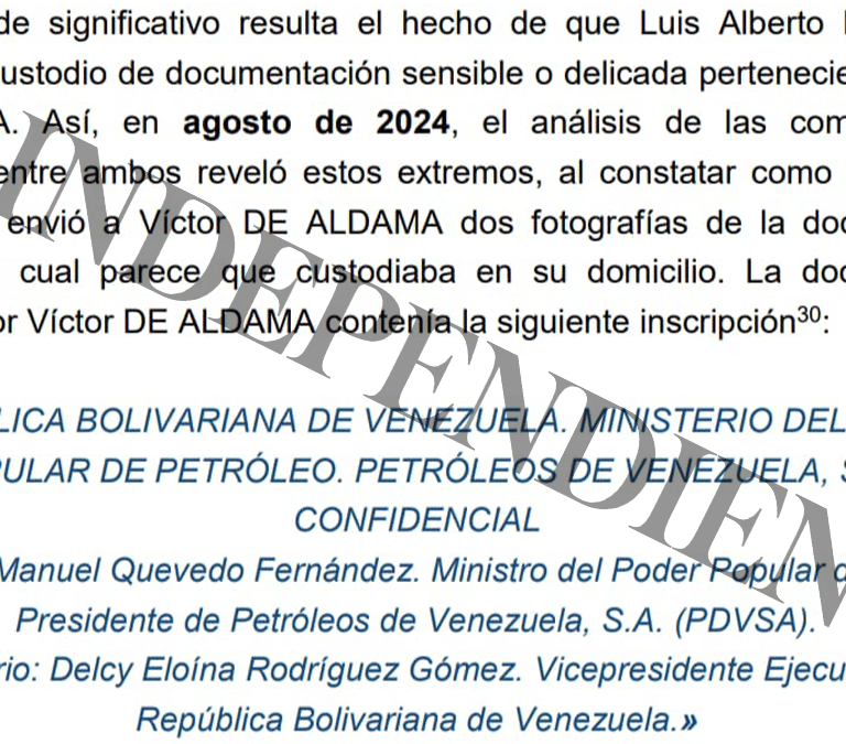 El "sobre" con el que Aldama amenaza al Gobierno tiene información de Delcy y Venezuela