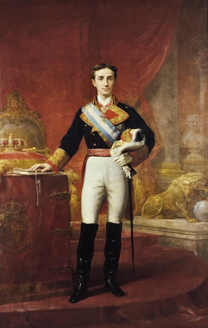 Alfonso XII retratado por Carlos Ruiz de Ribera el año de su proclamación.