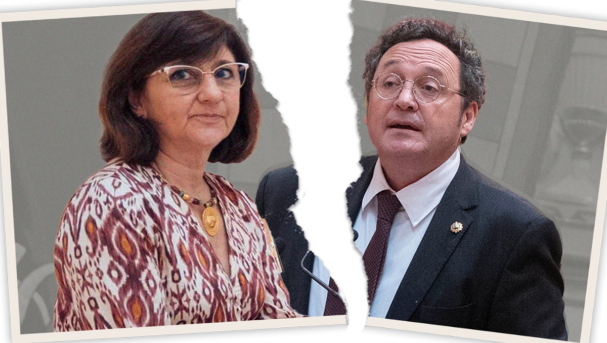 La fiscal Superior de Madrid, Almudena Lastra, y el fiscal general del Estado, Álvaro García Ortiz