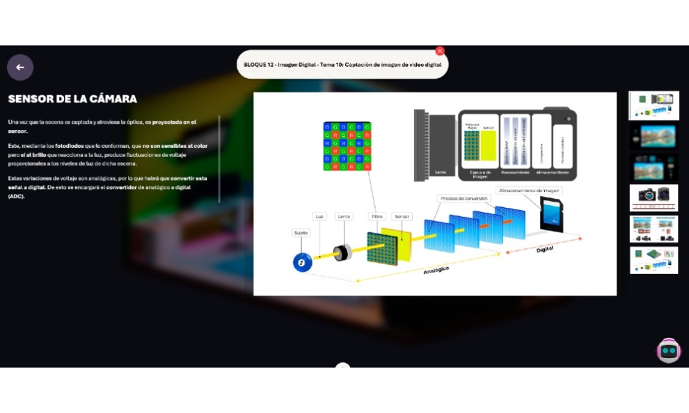 Sesión de clase en curso online ECAM