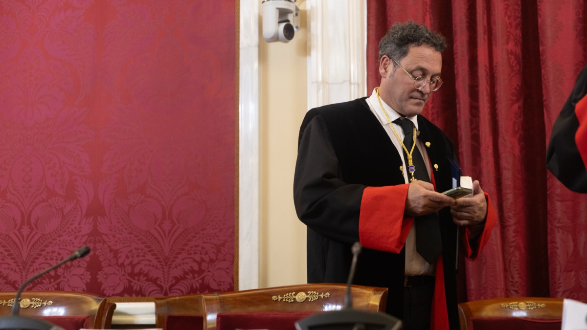 El fiscal general del Estado, Álvaro García Ortiz, durante la toma de posesión de Escrivá como consejero nato del Consejo de Estado, en la sede del Consejo de Estado, a 7 de noviembre de 2024, en Madrid (España)