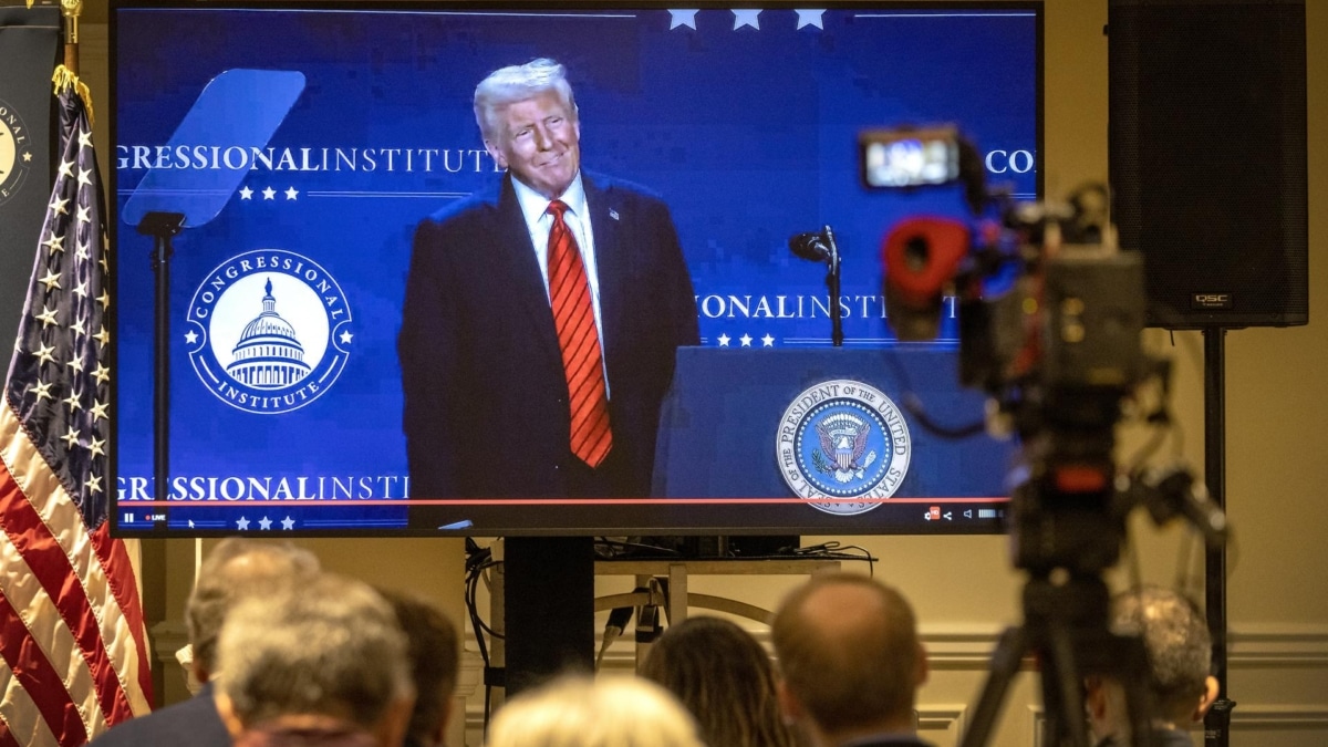 Donald Trump, en una conferencia de prensa en Miami.