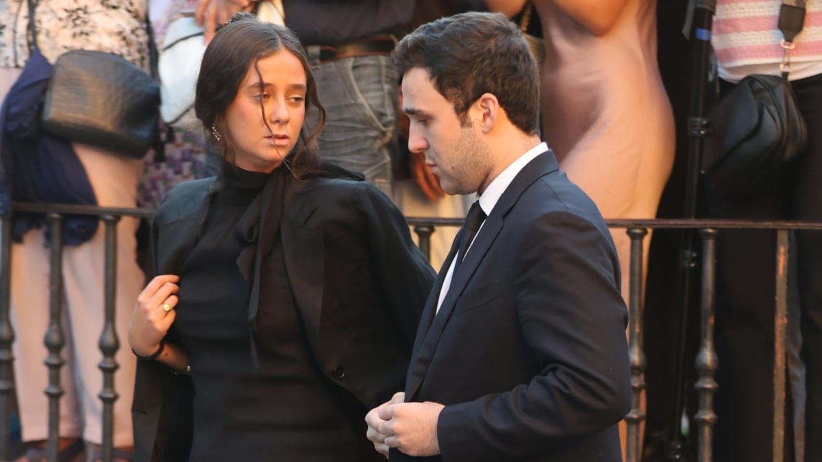 Victoria Federica y Froilán a su llegada a la Catedral Castrense ante el funeral por Juan Gómez-Acebo, el pasado mes de septiembre.