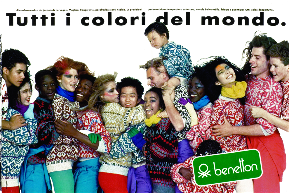 “All the colours in the world”, de Oliviero Toscani para una campaña de Benetton en 1984