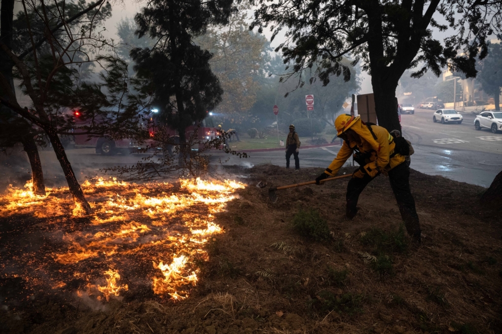 Incendio en California, en la comunidad Pacific Palisades, en enero 2025. 