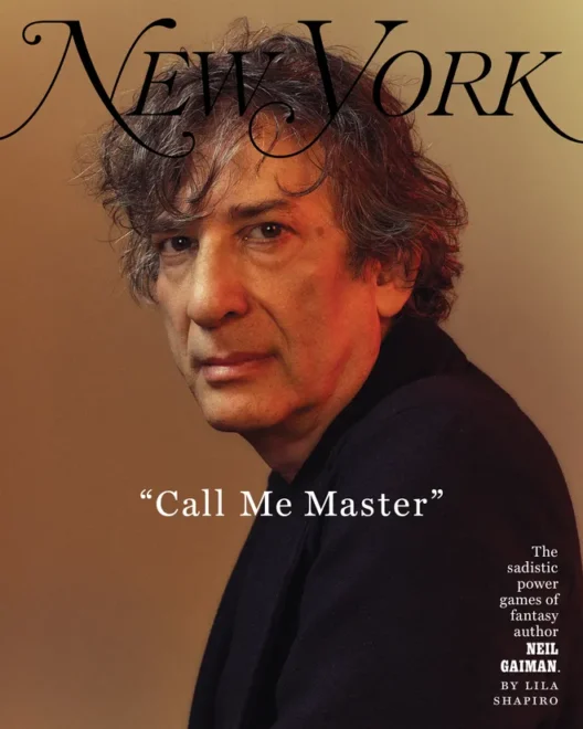 La portada de New York Magazine con el reportaje de Lila Shapiro sobre Neil Gaiman.