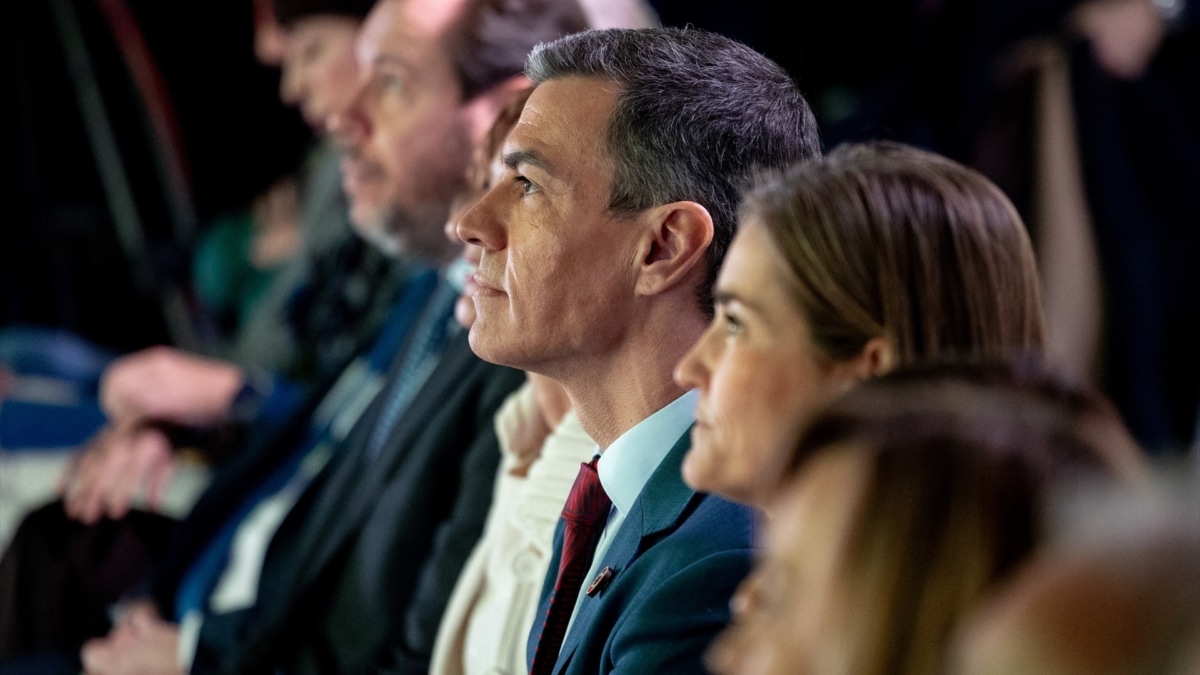 El presidente del Gobierno, Pedro Sánchez, la clausura del foro 'Vivienda, quinto pilar del Estado del bienestar', en el Museo del Ferrocarril, en Madrid, este lunes