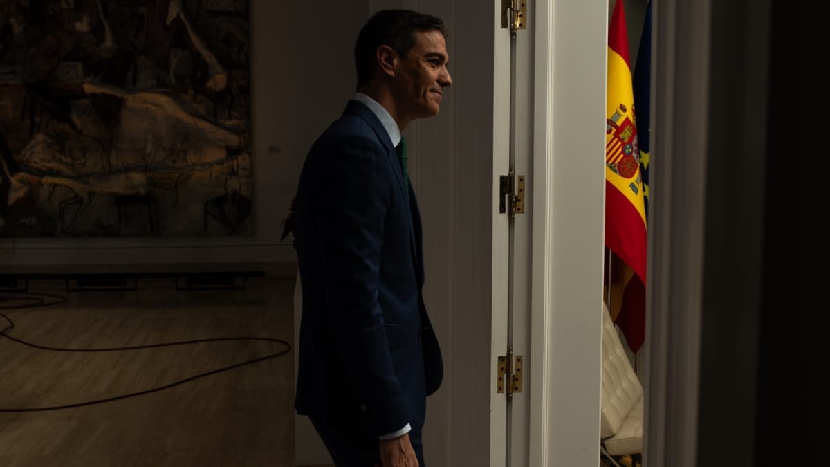 El presidente del Gobierno, Pedro Sánchez, en Moncloa