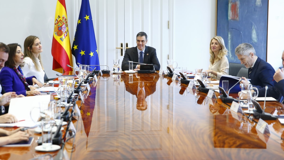 El presidente del Gobierno, Pedro Sánchez, preside la reunión del Consejo de Seguridad Nacional, este 28 de enero de 2025 en la Moncloa.