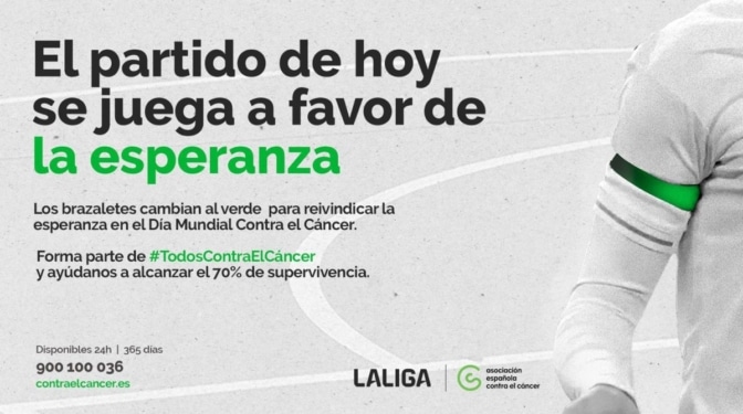 Los clubes de LaLiga se unen de nuevo a la campaña de la Asociación Española Contra el Cáncer