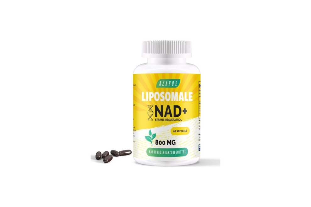 Complemento alimenticio NAD+ liposomal y Trans-Resveratrol de Azaroe