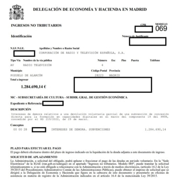 El documento que prueba la gran negligencia de RTVE con la UE: [...]