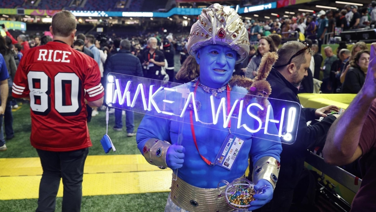 Noche de apertura de la Super Bowl en Nueva Orleans.