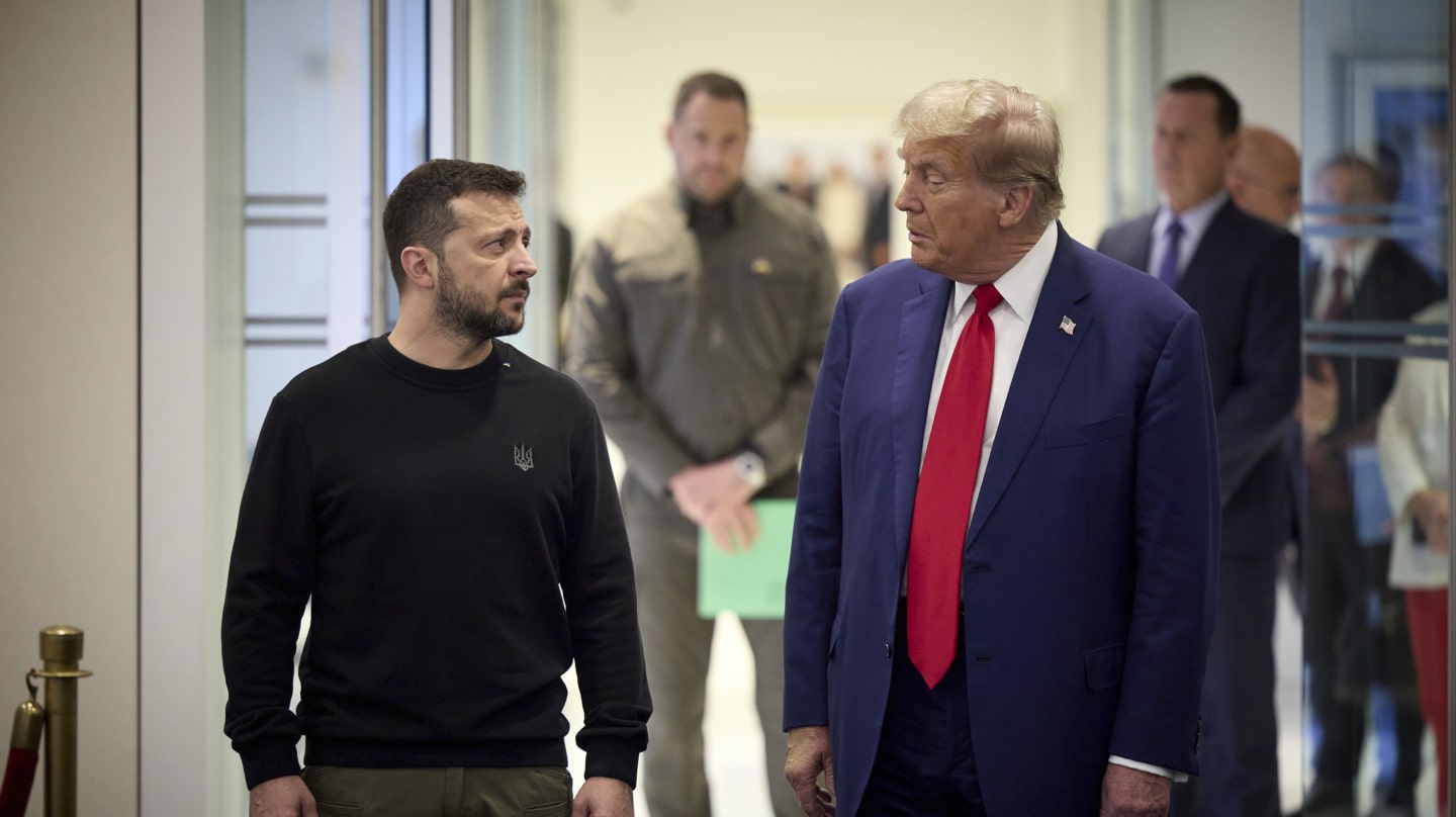 Donald Trump y Volodimir Zelenski en Nueva York