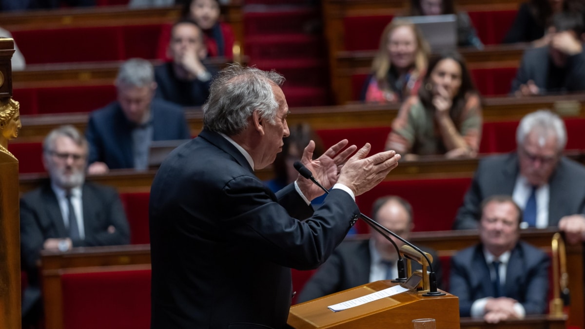 El primer ministro de Francia, François Bayrou, en la Asamblea Nacional