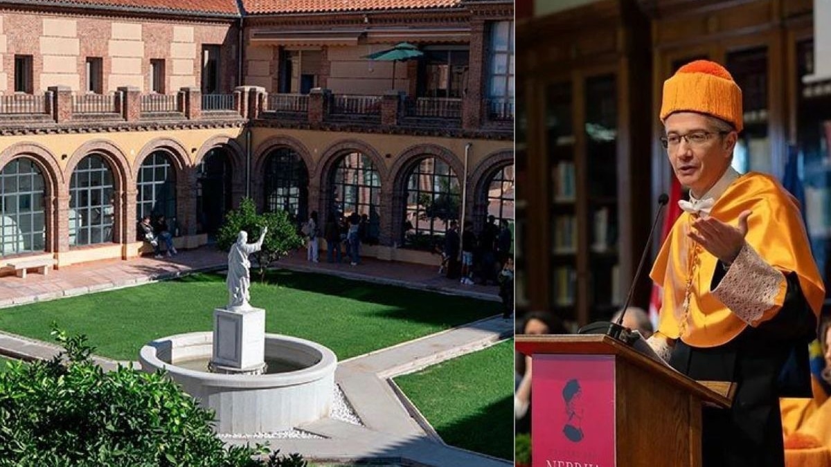 Hernández de Cos, exgobernador del Banco de España, investido doctor 'honoris causa' por la Universidad Nebrija