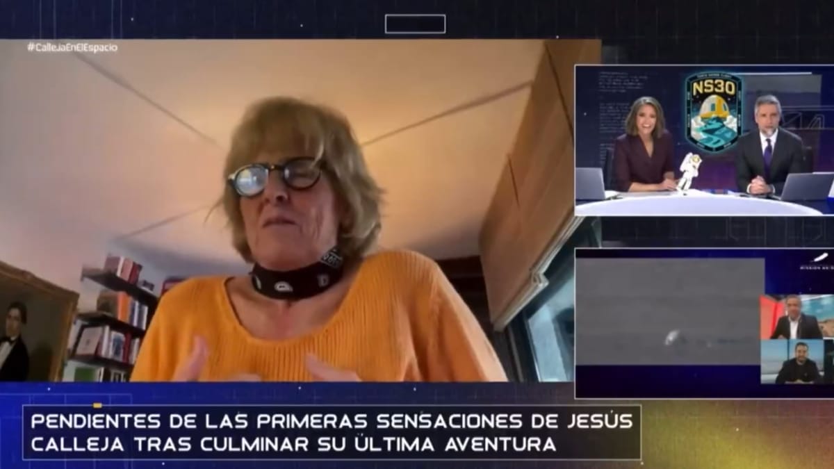 Mercedes Milá sonroja a Franganillo por su actitud durante la retransmisión del viaje al espacio de Jesús Calleja