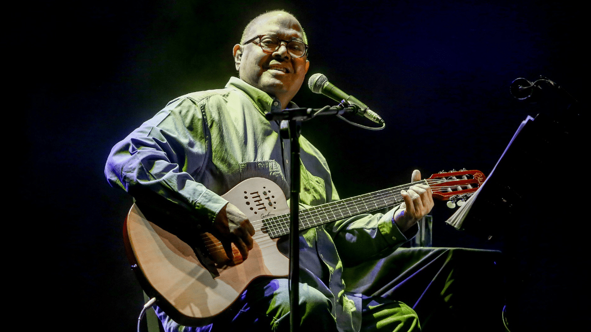 Pablo Milanés durante un concierto en el Teatro Circo Price de Madrid en mayo de 2021.