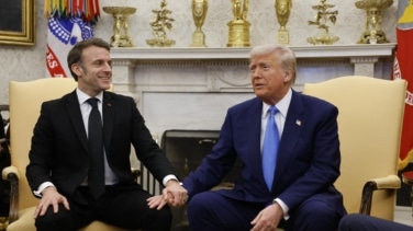 Macron corrige a Trump en la Casa Blanca y le pide que no caiga en la trampa de Putin