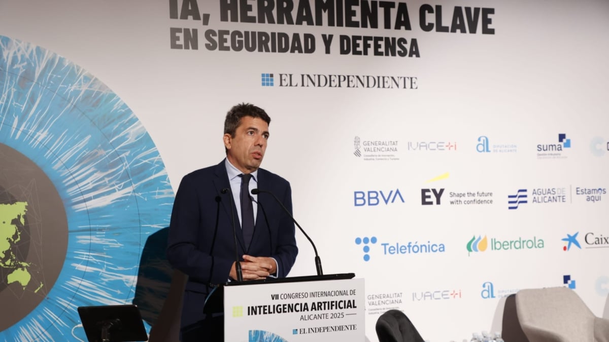 Carlos Mazón, en la inauguración del VII Congreso de IA organizado por El Independiente