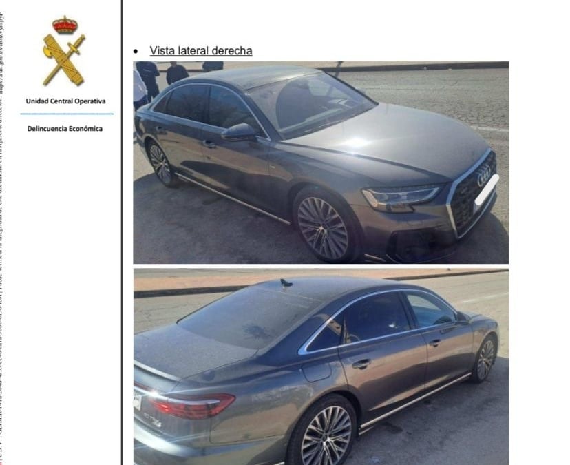 El Audi A8 de Aldama que la UCO le ha devuelto