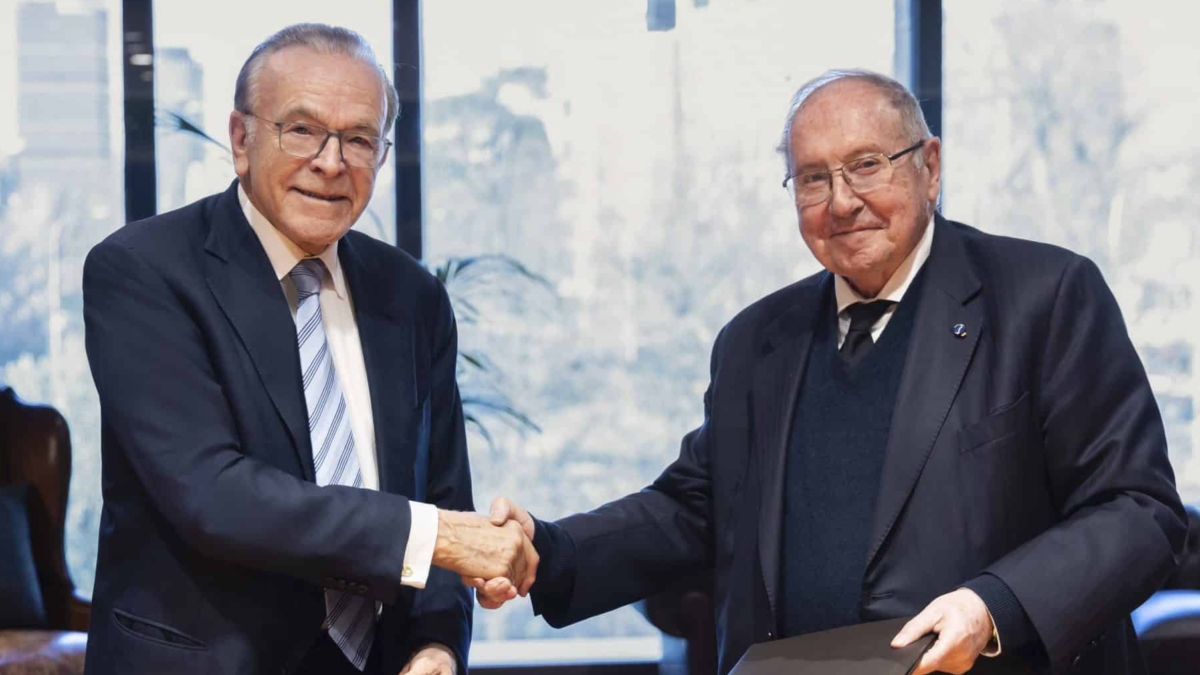 El presidente de CriteriaCaixa, Isidro Fainé, y el presidente de la Cámara de Comercio de España, José Luis Bonet.