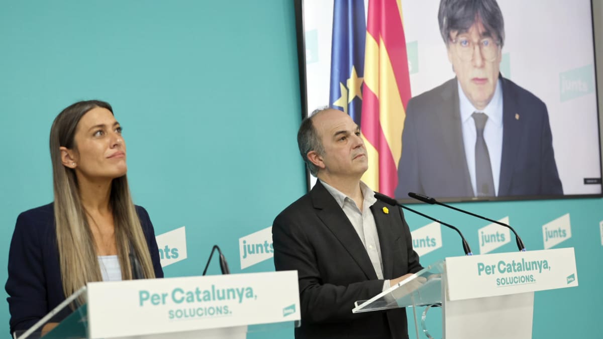 Rueda de prensa de Nogueras, Turull y Puigdemont.