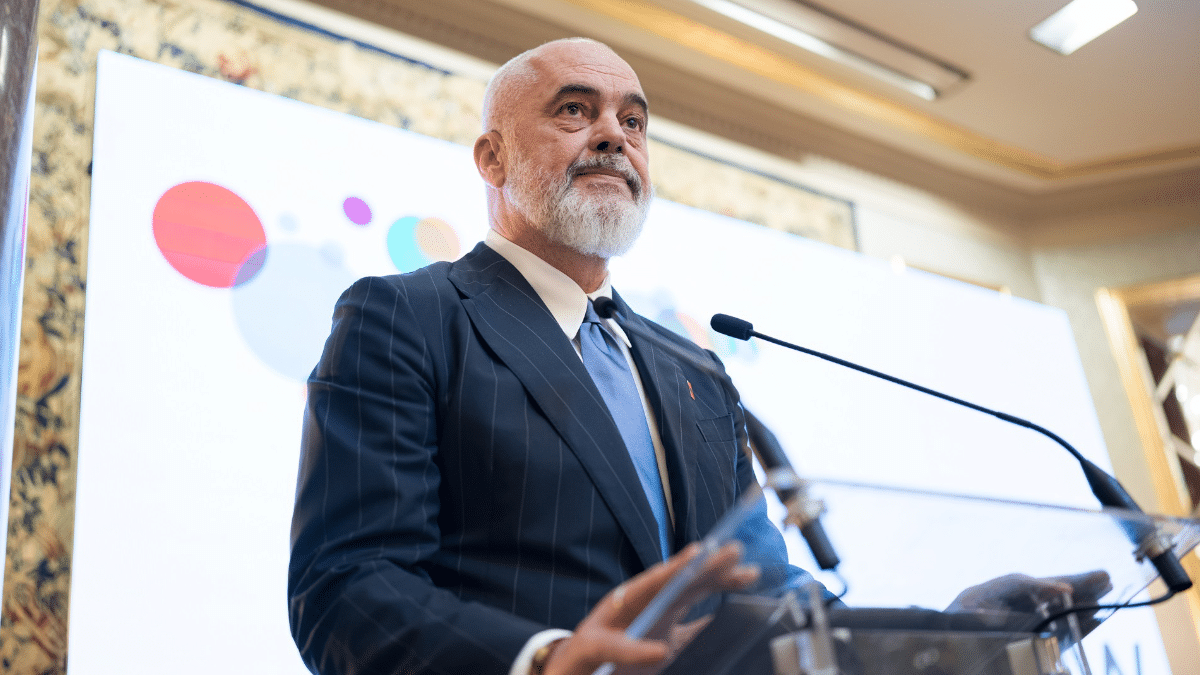 El primer ministro de Albania, Edi Rama, el pasado mes de febrero en Madrid.