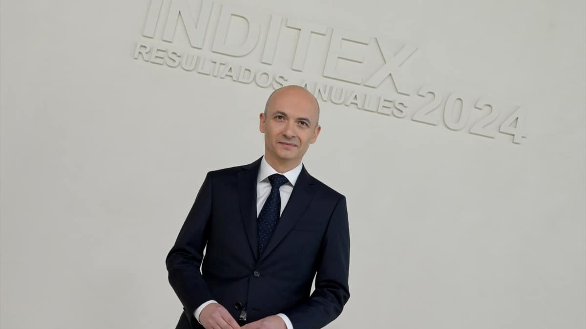 El consejero delegado de Inditex, Óscar García Maceiras, durante la presentación de resultados de Inditex del 2024, a 12 de marzo de 2025, en Santiago de Compostela, A Coruña, Galicia (España)