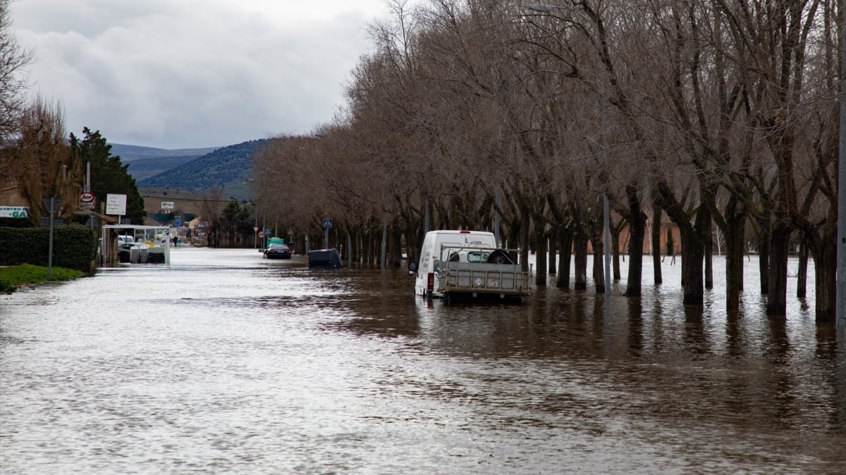 Desbordamiento del río Adaja en Ávila.