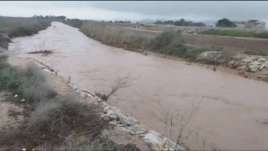 El temporal de lluvia en Murcia deja un desaparecido y varias carreteras cortadas