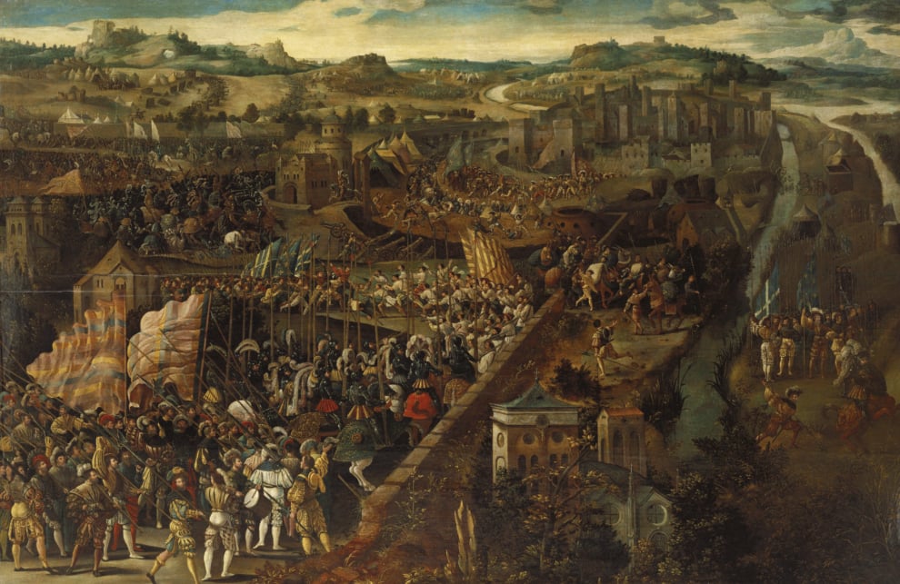 La batalla de Pavía, óleo sobre tabla anónimo. 1530 