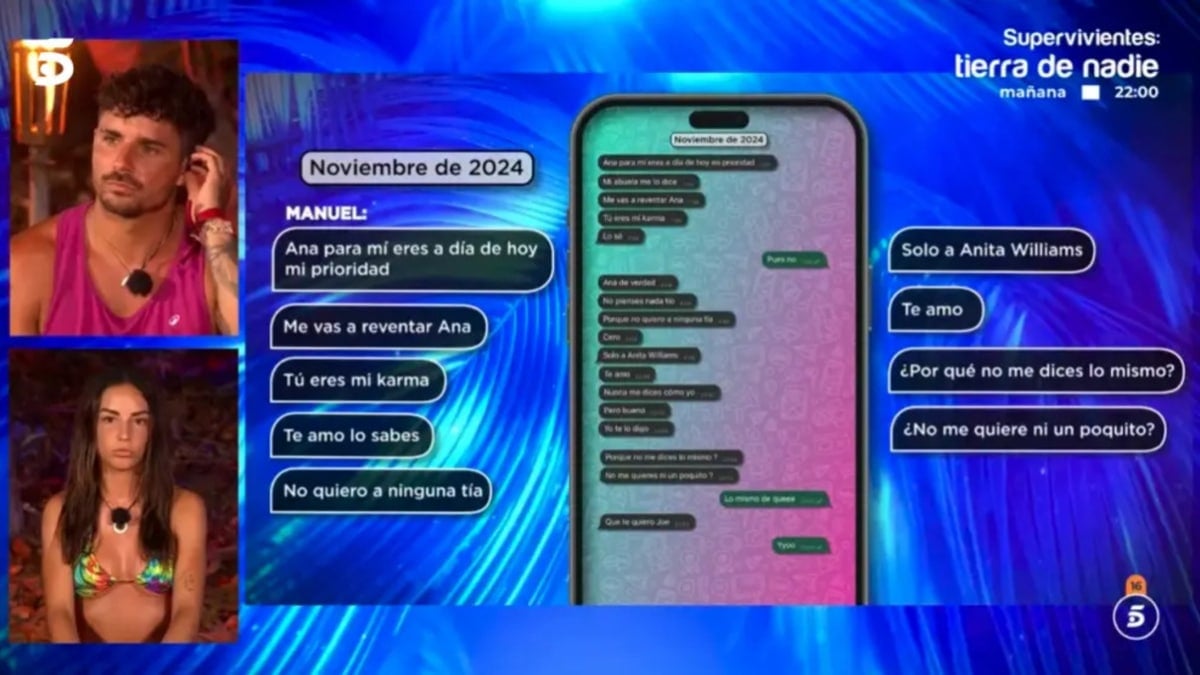 Los mensajes filtrados de Manuel a Anita en el debate de 'La isla de las tentaciones' que lo dejan contra las cuerdas: "Te amo y lo sabes"