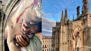 El mural 'El Descendimiento' de Plasencia, reconocido como el mejor mural del mundo