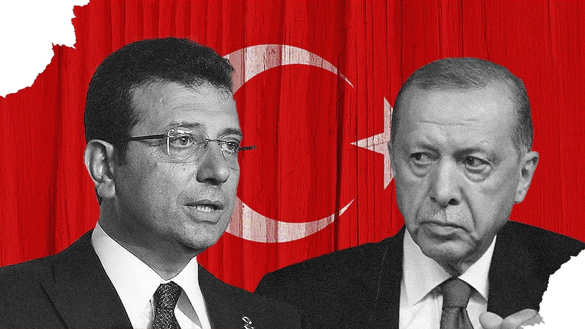 A la izquierda, Ekrem Imamoglu, y a la derecha, Recep Tayyip Erdogan, los grandes perfiles de Turquía