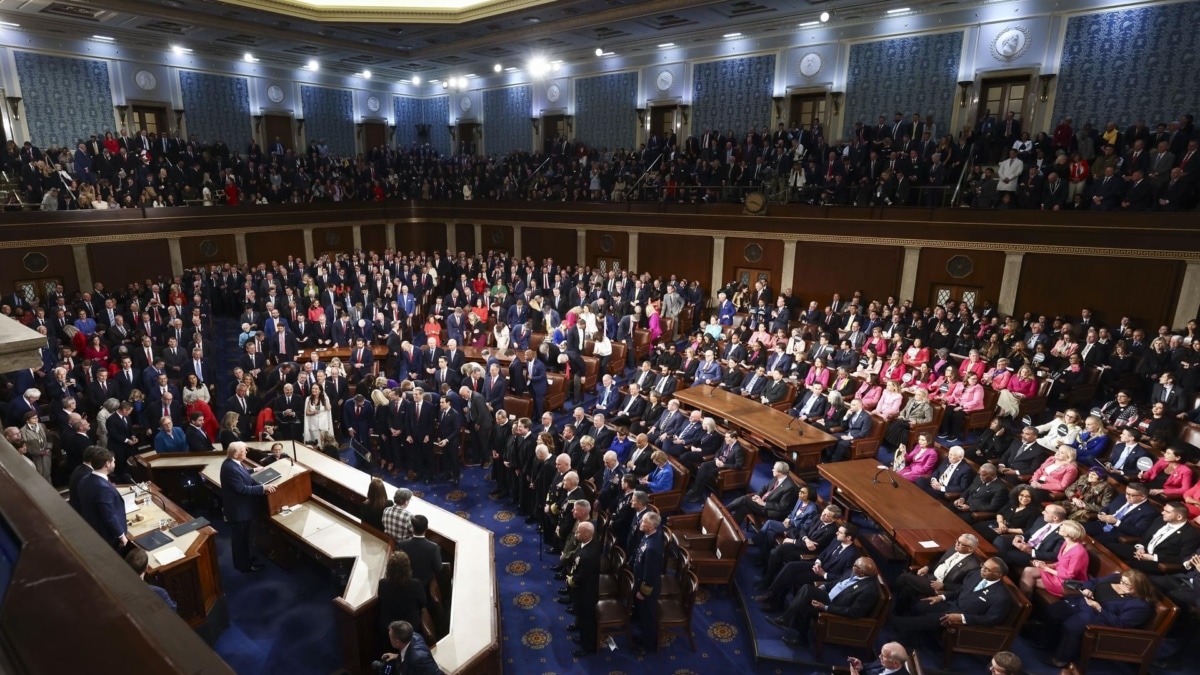 El presidente estadounidense, Donald Trump, se dirige al Congreso en el Capitolio de Washington.